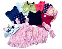 Baby Girl Size 6-9 Month Mixed Brand 12 Piece Clothing Set Bodysuits Leggings - $12.95