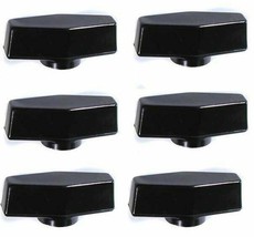 6 PIECES BLACK PLASTIC VALVE KNOB fits .350” D US RANGE 1089100 224015 - £9.76 GBP