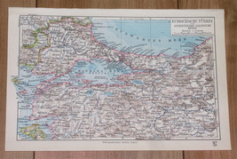 1928 Original Vintage Map Of Istanbul Constantinople Vicinity Marmara Sea Turkey - £13.41 GBP