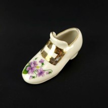 Miniature Ceramic Victorian Shoe Floral Design 3.25&quot; Greenfield Village - $184.34 MXN