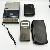 LOT Cassette Players Micro Voice Recorder Panasonic Seiko FOR PARTS ONLY vintage - £13.56 GBP