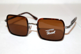 PERSOL Sunglasses PO2475S 513/33 Gunmetal Havana Square Frame W/ Brown Lens - $128.69