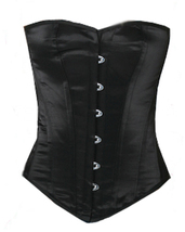 Victorian corset full steel bustier gothic planer frame black satin - £33.60 GBP+