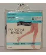No Nonsense Knee Highs Pantyhose Reinforced Toe Size Q Jet black - $182.07 MXN