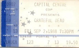 Grateful Dead Concert Ticket Stub September 2 1988 Landover Maryland - £27.66 GBP