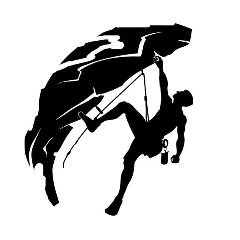 13.6CM*15.5CM Fashion  Climbing Climber Vinyl Decal Car Sticker Black/Silver - £57.16 GBP