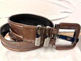 CARLISLE  Vintage Leather Belt Bronze Patent Leather XL Womens USA - $65.79