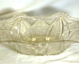 Fruit Bowl Centerpiece Clear Glass Scalloped Edges - $29.69