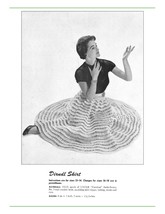 1950s Dirndl Skirt Lacy with a Waistband - Crochet pattern (PDF 1042) - £2.94 GBP