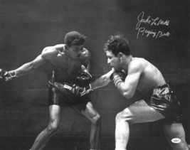 Jake Lamotta signed Vintage B&amp;W Boxing 16x20 Photo Raging Bull (on right) - £79.28 GBP