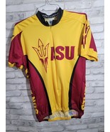 Men 2XL /44 Arizona State University Sun Devils Cycling Jersey Gold Red ... - $35.99