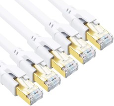 CAT 8 Ethernet Cable 1.5ft 5 Pack Ultra High Speed 40Gbps 2000MHz SFTP C... - £19.26 GBP