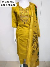 Indian Designer Salwar Kameez, Readymade Party/Pure   silk  kurti with h... - $1,884.61 MXN