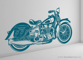 Life Size Vintage Retro Motorcycle Vinyl Wall Art Graphic - $89.95