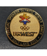 USWEST 2002 Salt Lake Gold Tone Official Sponsor USA Olympic Lapel/Hat P... - €11,80 EUR
