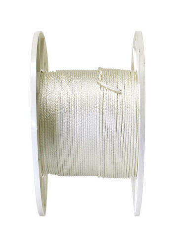 Wellington 1/8&quot; Dia. x 1000&#39; L White Solid Braided Nylon Cord - Case of: 1 - $73.58