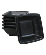 Pack Of 6 Square Black Silk Melamine Condiments Sauce Dipping Bowl or Di... - €18,01 EUR