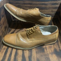 Mens Giovanni Diego Oxford Brown Perforated Cap Toe Shoe Hand Made Sz 10.5 - $524.64 MXN