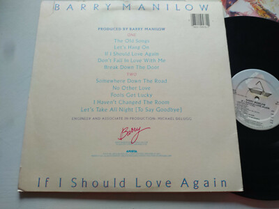 Barry Manilow If I Should Love Again 1981 Bord USA - LP vinile 12 " VG/VG Am Item image 3