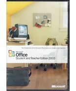 MICROSOFT OFFICE STUDENT AND TEACHER EDITION 2003.INCLUDES DISC,CASE AND... - $11.59