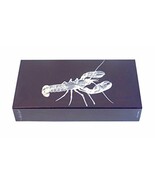 The Joy of Light Designer Matches White Lobster On Navy Blue Embossed 4&quot;... - €9,36 EUR