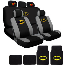 New Ultimate Batman Car Seat Cover Mats Classic BAM Headrest Covers Full... - £49.00 GBP