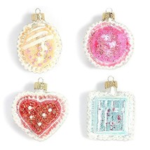Martha Stewart Collection Mini Molded Glass Set Of 4 Petit Four Ornament... - £8.73 GBP