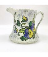 Frank Flores Ceramic Pitcher with Pansies Hand Made 1958 Vintage - €16,99 EUR