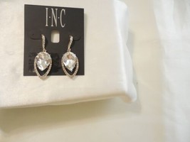 INC International Concepts 1-3/4&quot; Gold Tone Crystal Dangle Drop Earrings C595 - £11.29 GBP