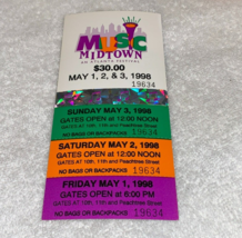 Destiny&#39;s Child W Beyonce Foo Fighters Atlanta Music Midtown 1998 3 Day Ticket - $19.98