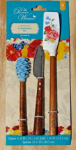 Pioneer Woman Blooming Bouquet Condiment Set 3 Pc Dipper Knife Spatula New! - $13.99