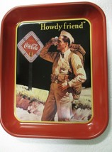 Coca-Cola 1992 Howdy Friend Reproduction Flat Rectangle Tray Coca-Cola Logo - £7.78 GBP