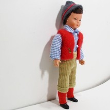 Dressed Boy Caco 03 0064 Red Vest Knickers Alpine Flexible Dollhouse Min... - $28.41