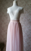 BLUSH Full Tulle Maxi Skirt Wedding Bridesmaid Custom Plus Size Tulle Skirt image 4