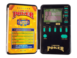 VINTAGE 1994 Las Vegas Casino Corner 7 Card Stud Poker Electronic Handheld Game - £5.41 GBP