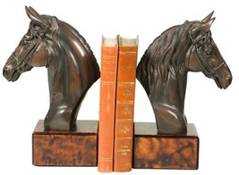 Bookends Horse Head Large Equestrian Hand Painted OK Casting USA Made - $329.00