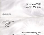 2021 Chevrolet Silverado 1500 Owner&#39;s Manual [Paperback] General Motors LLC - $48.00