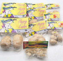 LeeWards Vintage Wooden Craft Easter Wood Eggs New Old Stock Original Pa... - $27.99