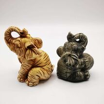 Vintage Elephant Figurines,Handmade 65g - $33.00