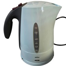 Braun Blue 7-Cup Electric Water Kettle 3217 /S10 Boiling Hot Cocoa - $42.68