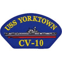 U.S. Navy USS Yorktown CV-10 Patch 2 1/4&quot; x 4&quot; - £8.17 GBP