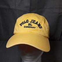 Vintage Polo Ralph Lauren Jeans Co. RL Adjustable Strap Cap / Hat Yellow - £19.55 GBP