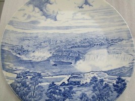 Vintage collector plate - Niagara Falls by J &amp; G Meakin, England blue 1962[bp41 - £42.77 GBP