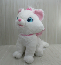 Disney Store The Aristocats Marie White Cat Plush Pink Bow 12-13&quot; - £7.88 GBP