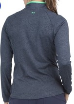 NWT Ladies UNDER ARMOUR Navy Pebble Print Shellrix Long Sleeve Mock Shirt S & M image 2