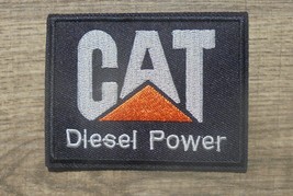 CAT DIESEL POWER-Caterpillar Embroidered Cloth iron-on patch 3.5x 2.5&quot; - £5.21 GBP