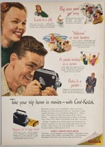 1947 Print Ad Cine-Kodak Movie Cameras Fishing,Vacations Rochester,New York - $17.08