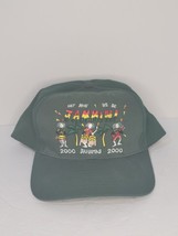 Vintage HEY MON WE BE JAMMIN&#39; Embroidered Hat Snapback Cap Jamaica Regga... - $9.27
