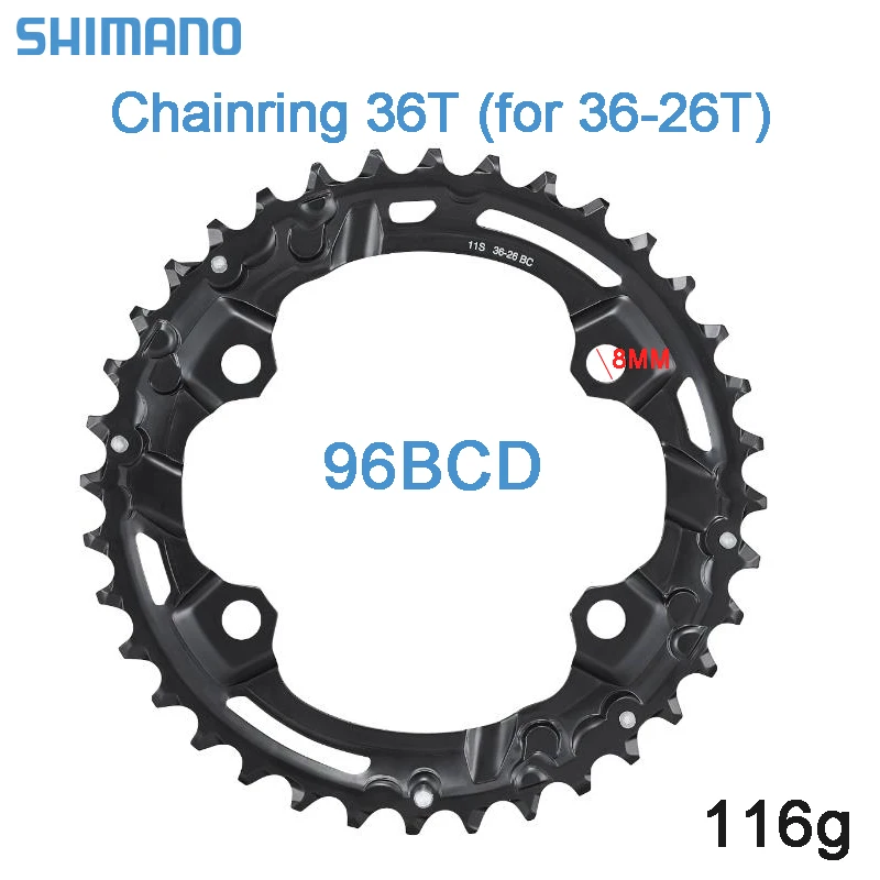 Shimano FC-MT510/M5100 Bicycle Crankset Chainring 11S 64/96BCD 26T-36T Double Ch - $45.97