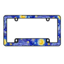 1 PC car US license plate holder UV Starry Night Van Gogh Auto Parts Dec... - £16.94 GBP